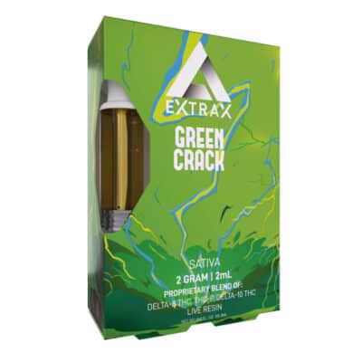 Delta Extrax Green Crack Live Resin 2 Gram Vape Carts