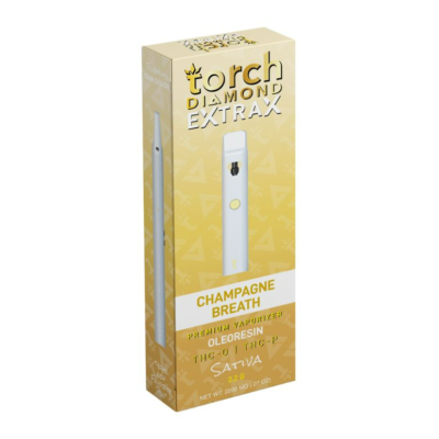 torch delta extrax diamond 2 gram disposable vape champagne breath sativa thco thcp