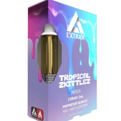 Delta extrax tropical skittles 2 gram vape cartridge